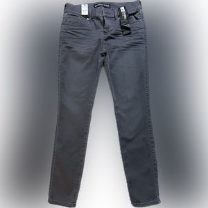 NWR Express Jeans sz 2 short 2s mid rise legging jeans extreme stretch gray grey